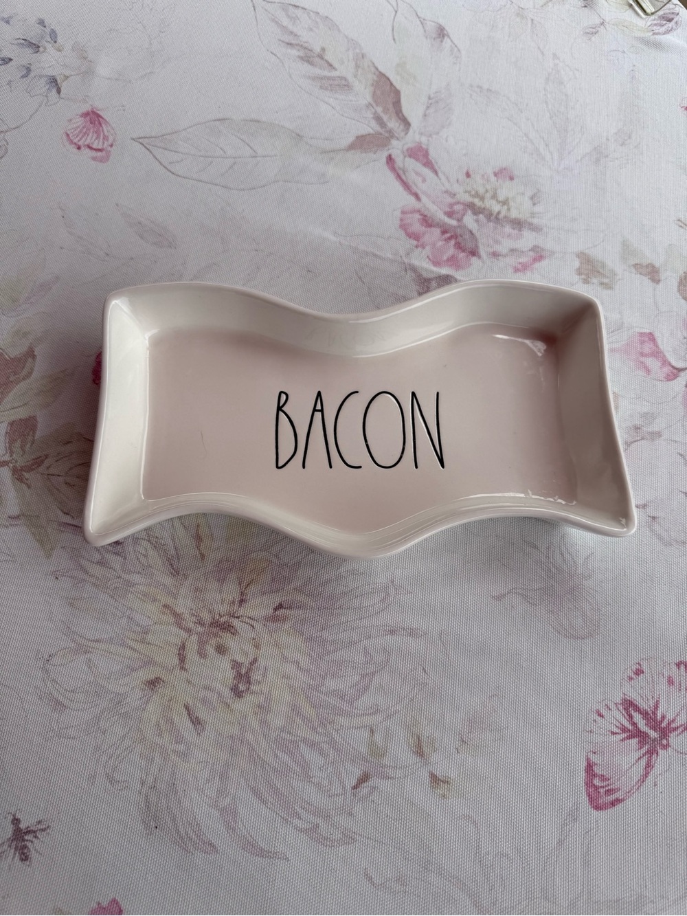 Bacon Serving Dish - Rae Dunn Ceramic Tray
